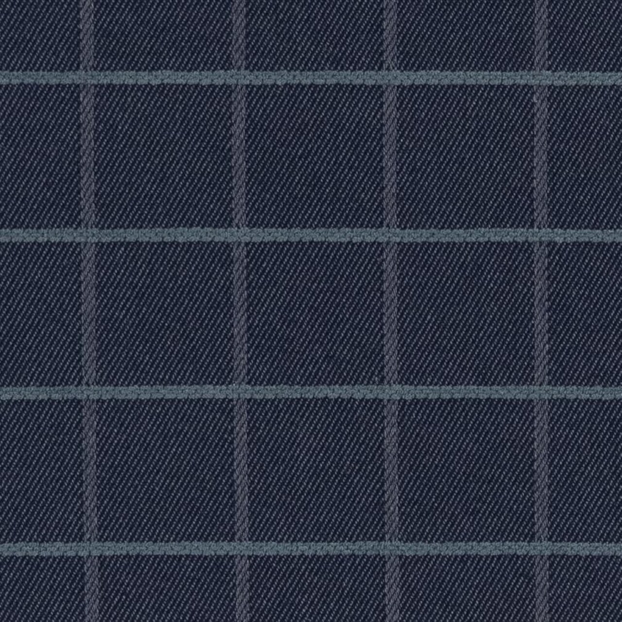 Blue Stain Resistant Performance Pet Friendly Plaid Woven Pattern Upholstery Fabric by The Yard - SKU: Allie Atlantic